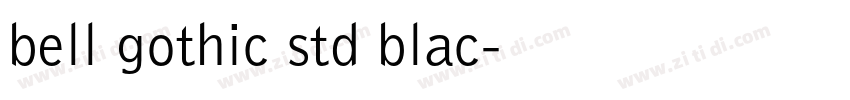 bell gothic std blac字体转换